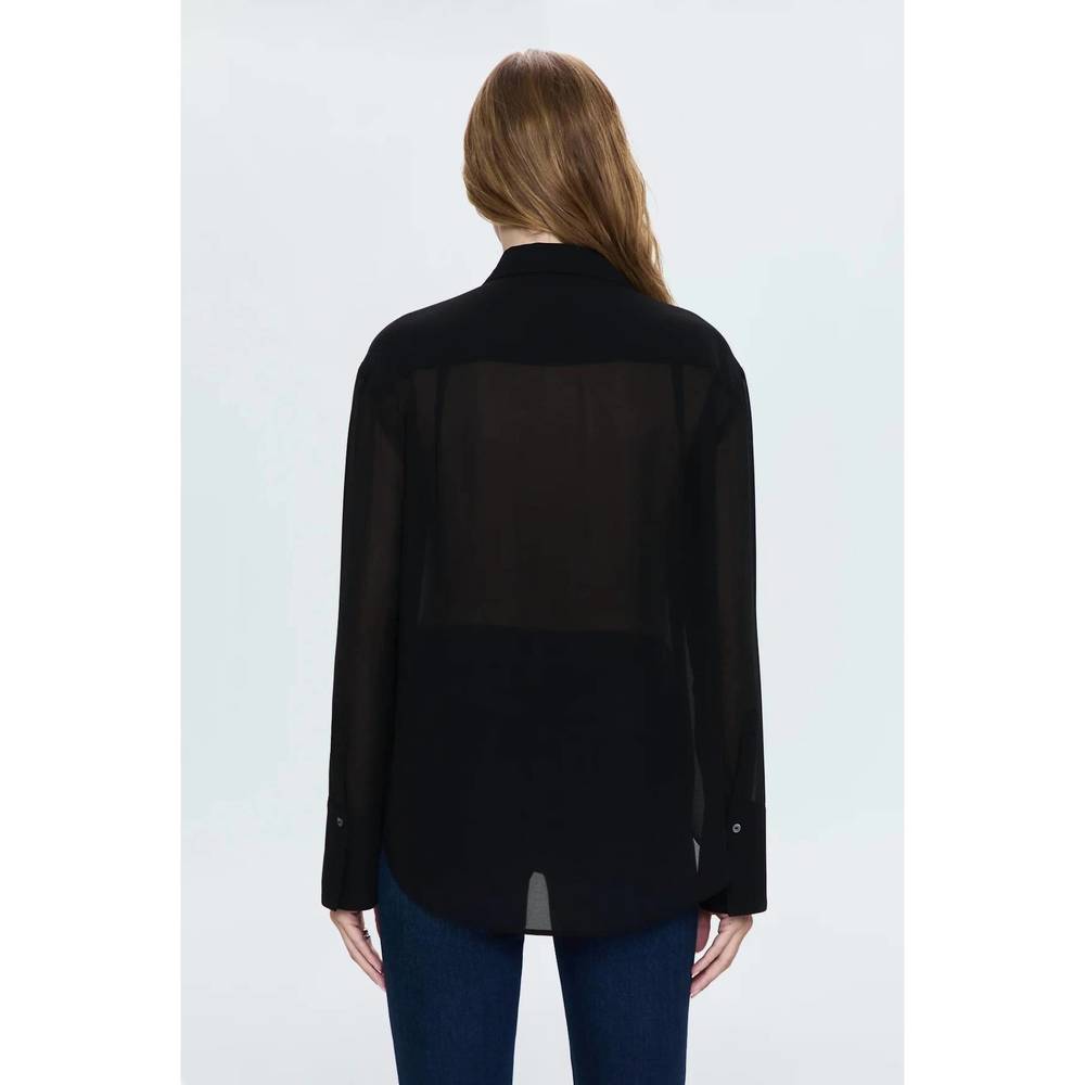NEW PISTOLA charlotte button down shirt in noir - Picture 2 of 6
